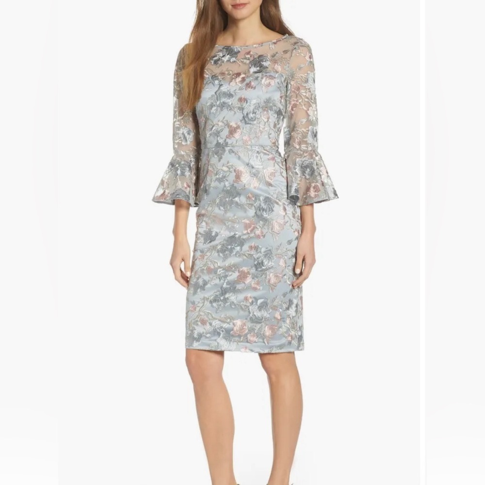 Eliza J Floral Embroidered Sheath Dress size 4